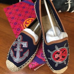 Tory Burch Mis Matched Maritime Espadrille Flats